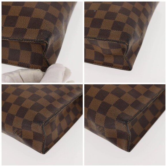 LOUIS VUITTON Damier Ebene Poche Toilette 26 Pouch N47543 LV Auth 148767 - Picture 15 of 15